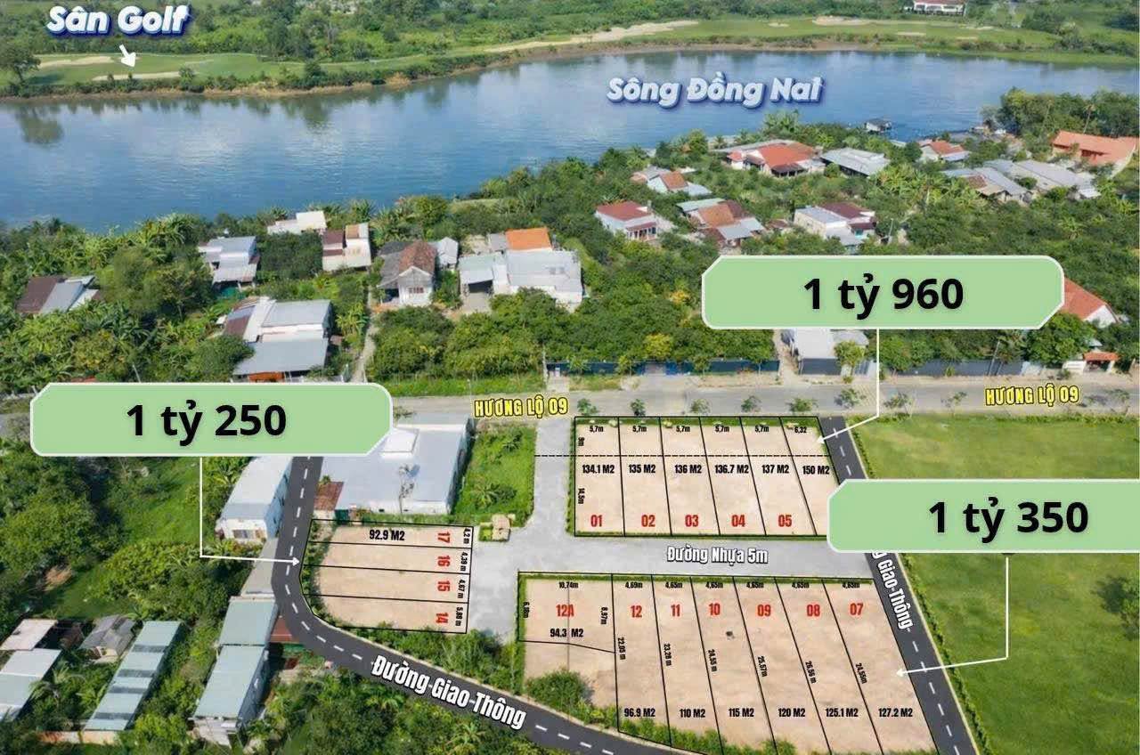 Bán đất mặt tiền Lộ 9 Tân Triều 136.8m² view sông Hương 1.96 tỷ - Ảnh 1