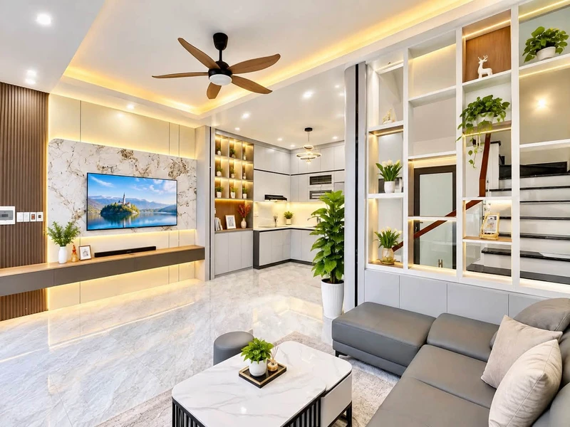 Bán nhà 4 tầng 46m2 lô góc, 4 phòng ngủ, sân để xe, Hồ Sen - Miếu Hai Xã