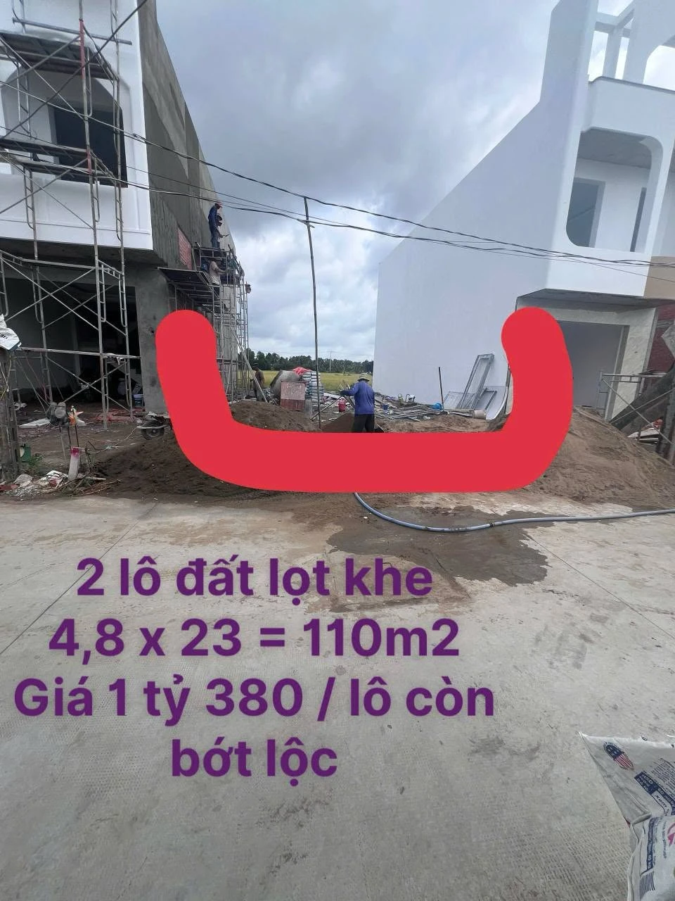 Bán 2 lô đất 110m² Tân Bửu Bến Lức 1 tỷ 380 - Ảnh 1