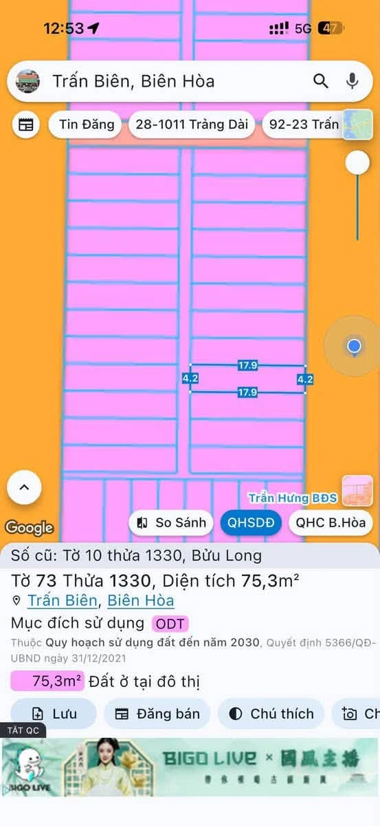 Bán lô đất Bửu Long 3, 75.2m², 3 tỷ 5 - Ảnh thu nhỏ 4