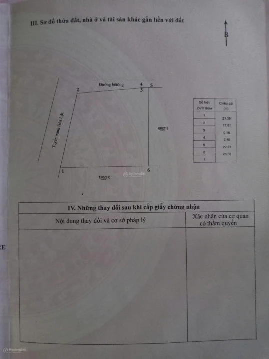 Bán lô đất góc 2 mặt tiền diện tích 483m2 QL60 gần cầu Hòa Lộc, Mỏ Cày Bến Tre cũ - Ảnh thu nhỏ 5