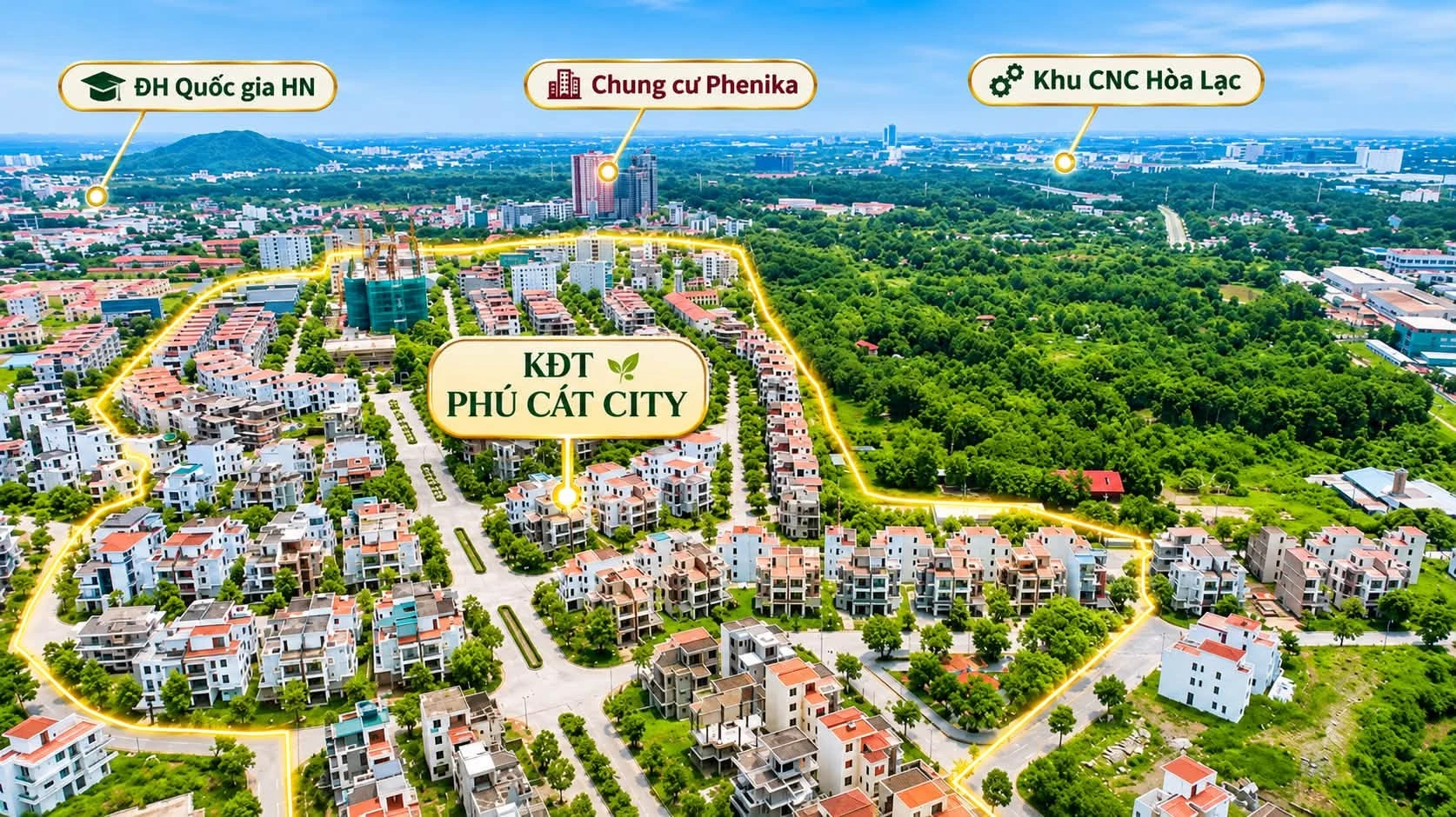 Bán biệt thự Phú Cát City Hòa Lạc 183m² 15 tỷ - Ảnh 1