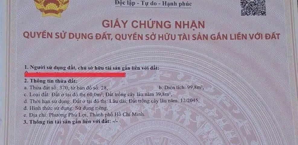 Bán đất 60m² gần ngã tư Lê Hồng Phong, Phú Lợi - Ảnh thu nhỏ 5