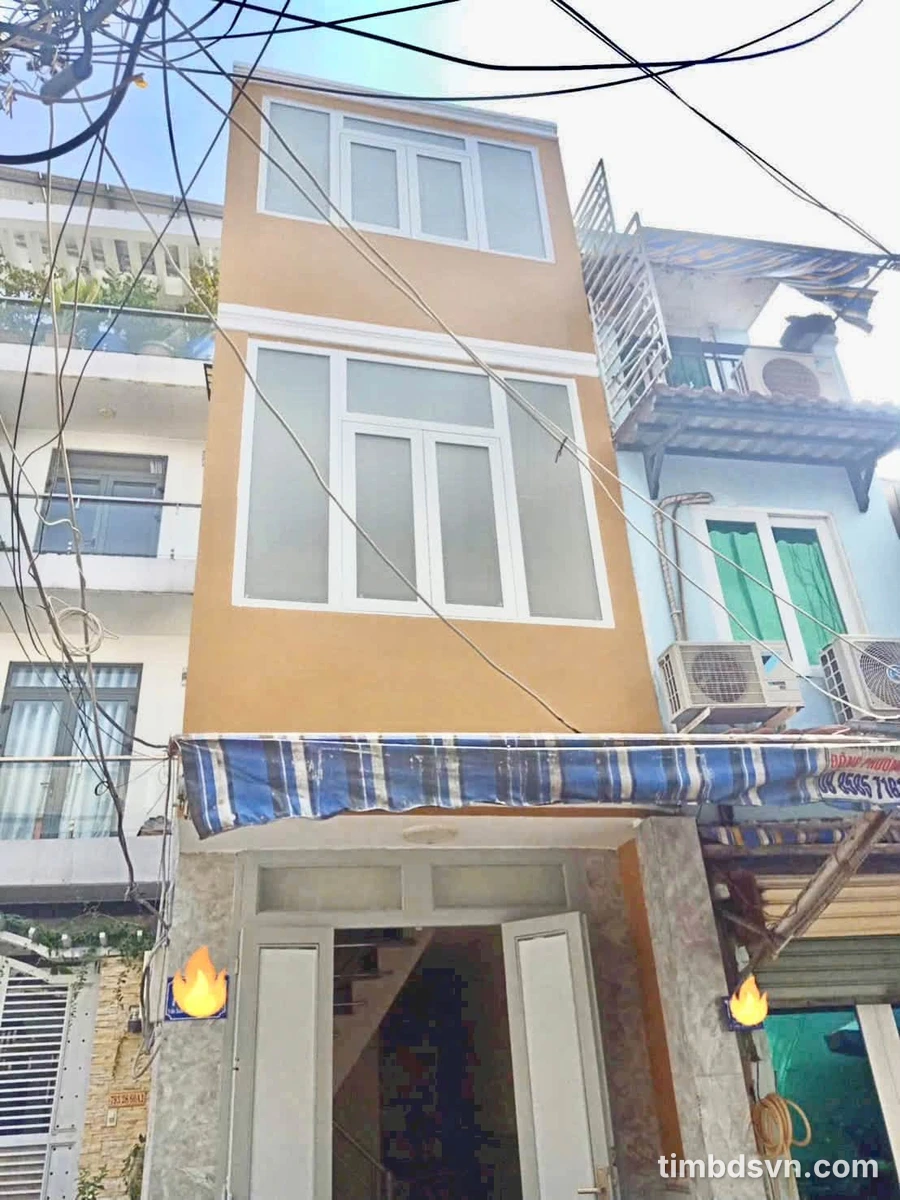 Cho thuê nhà hẻm 4PN 2WC 21m² Trần Xuân Soạn, Q.7 - Ảnh 1