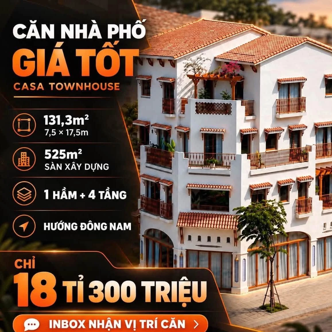 Nhà phố Blanca City 7.5x17.5m giá 18.3 tỷ - Ảnh 1