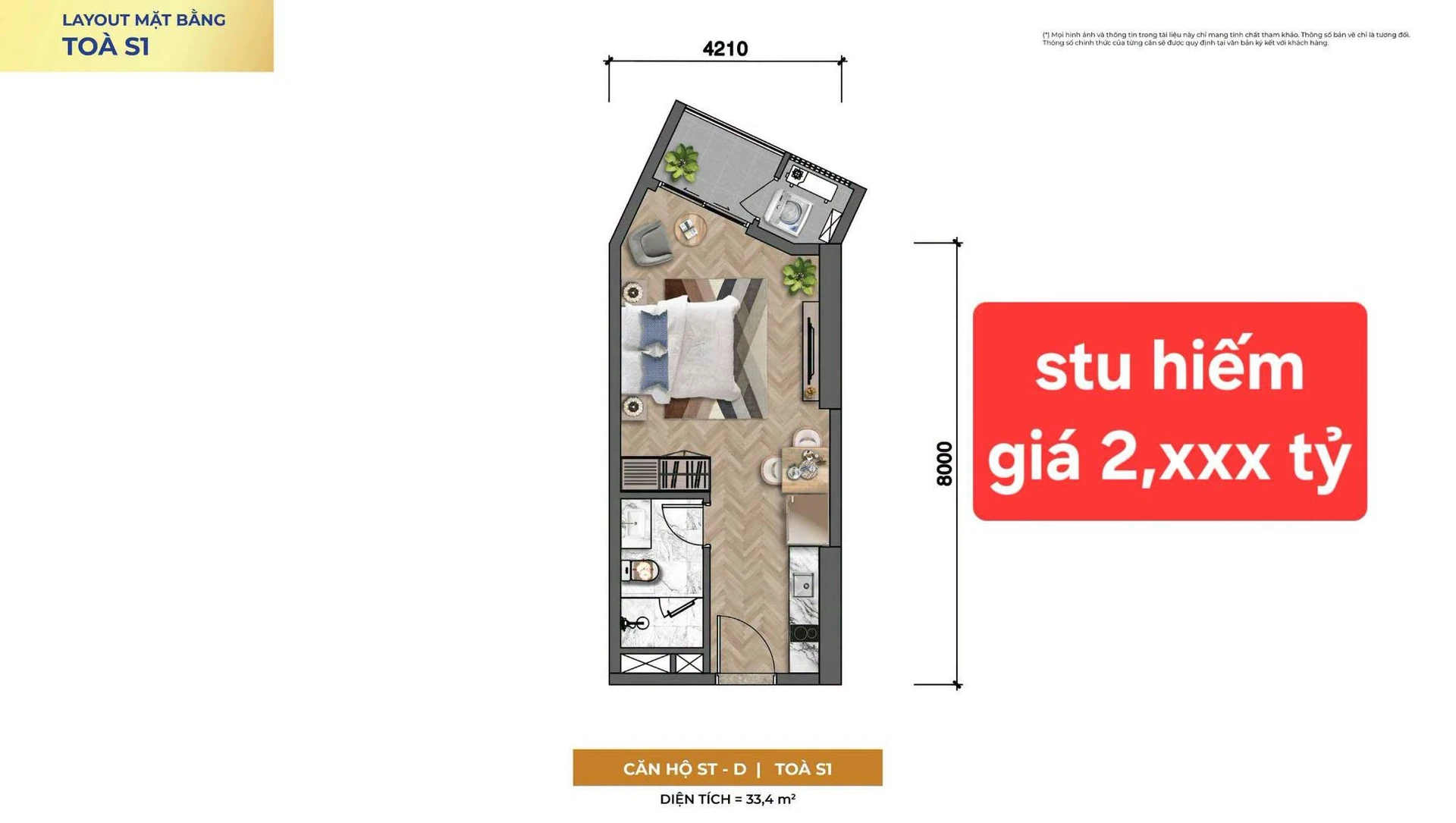 Bán Studio Sun Symphony Đà Nẵng 33.4m2 - Ảnh 1