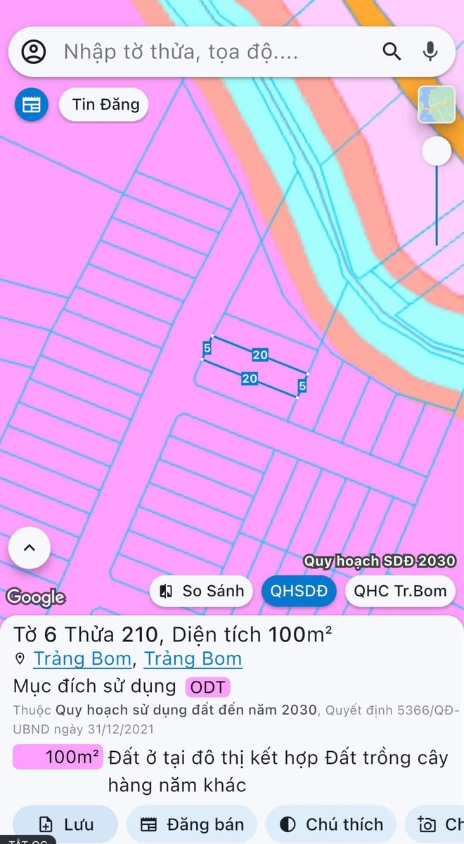 Bán lô đất Trảng Bom 100m² sổ riêng thổ cư 100% - Ảnh 1