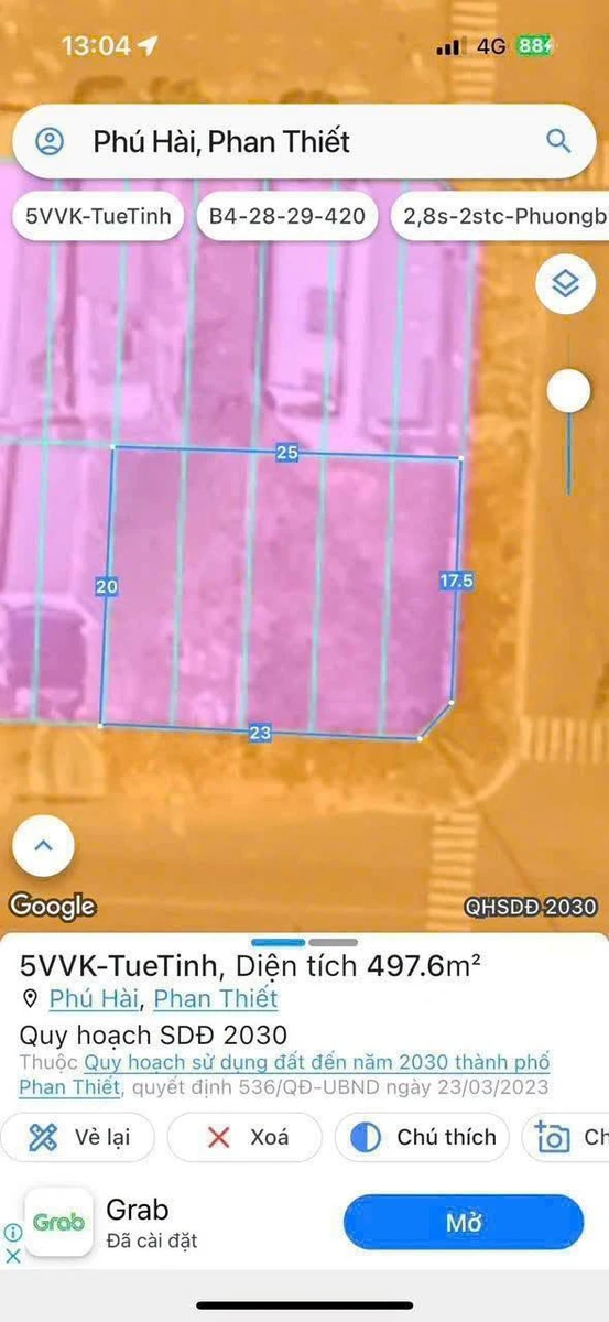 Bán đất thổ cư góc 2 mặt tiền Võ Văn Kiệt - Tuệ Tĩnh, 496,8m2, trung tâm Phan Thiết - Ảnh thu nhỏ 2