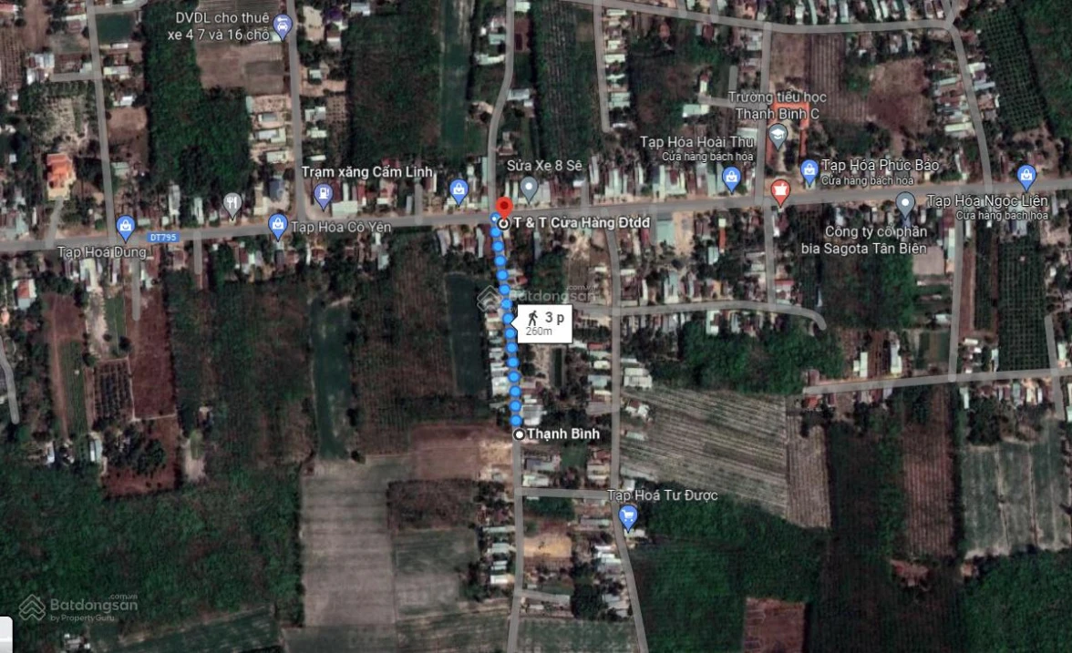 Bán đất 7x40m (50m2 thổ cư) MT Thạnh Bình, Gò Cát, Tân Biên, Tây Ninh - Ảnh thu nhỏ 3