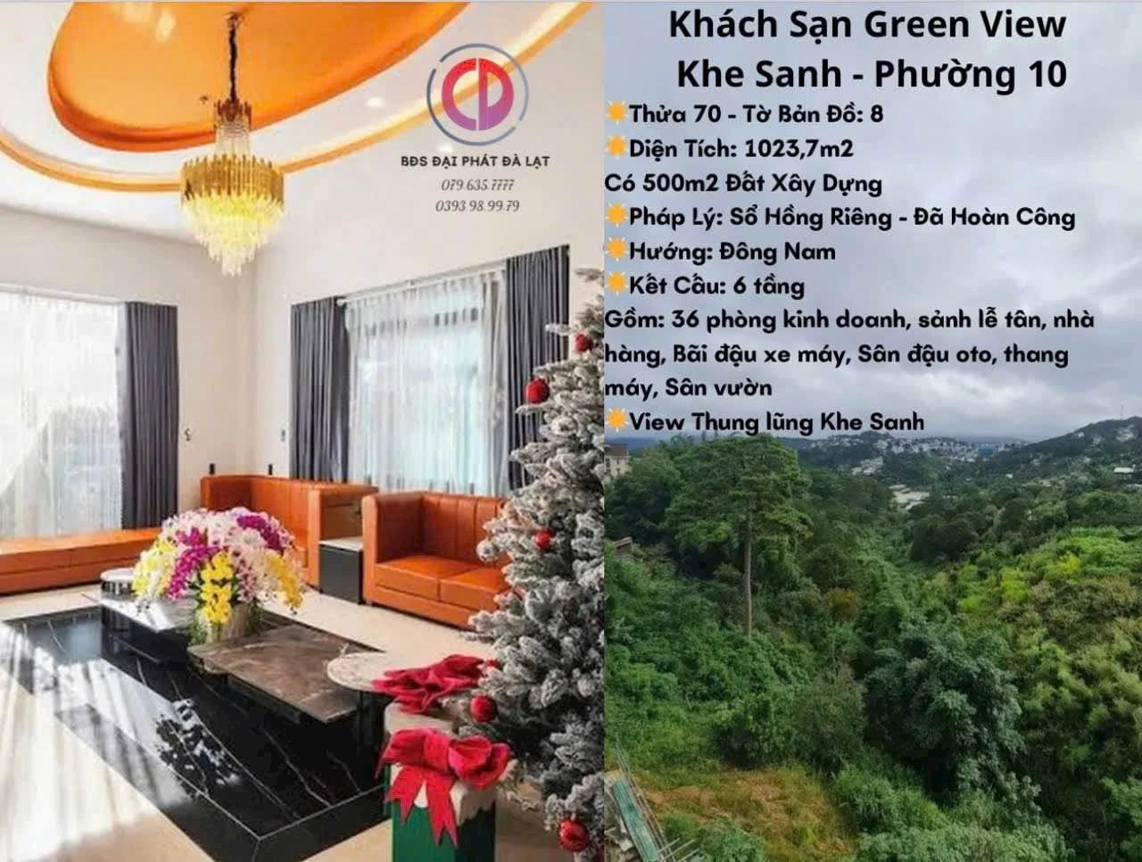 Bán khách sạn mặt tiền 1023.7 m² 75 tỷ Đà Lạt - Ảnh 1