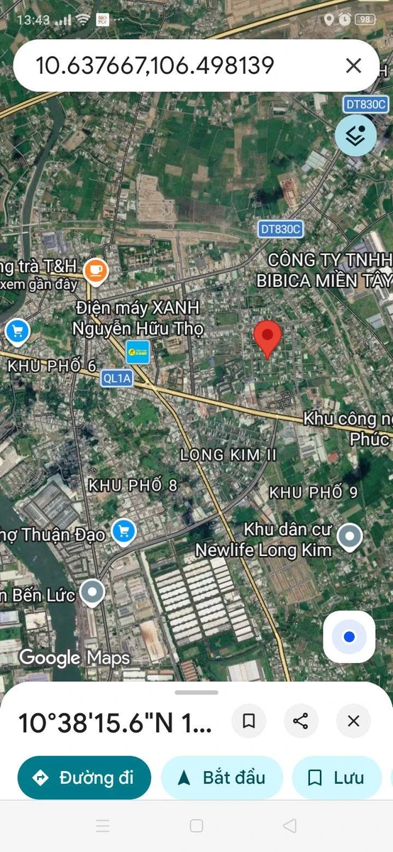 Bán nền thổ cư 144m2 KDC 135 trung tâm thị trấn Bến Lức giá 2,8 tỷ - Ảnh 1