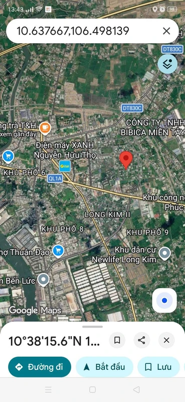 Bán nền thổ cư 144m2 KDC 135 trung tâm thị trấn Bến Lức giá 2,8 tỷ