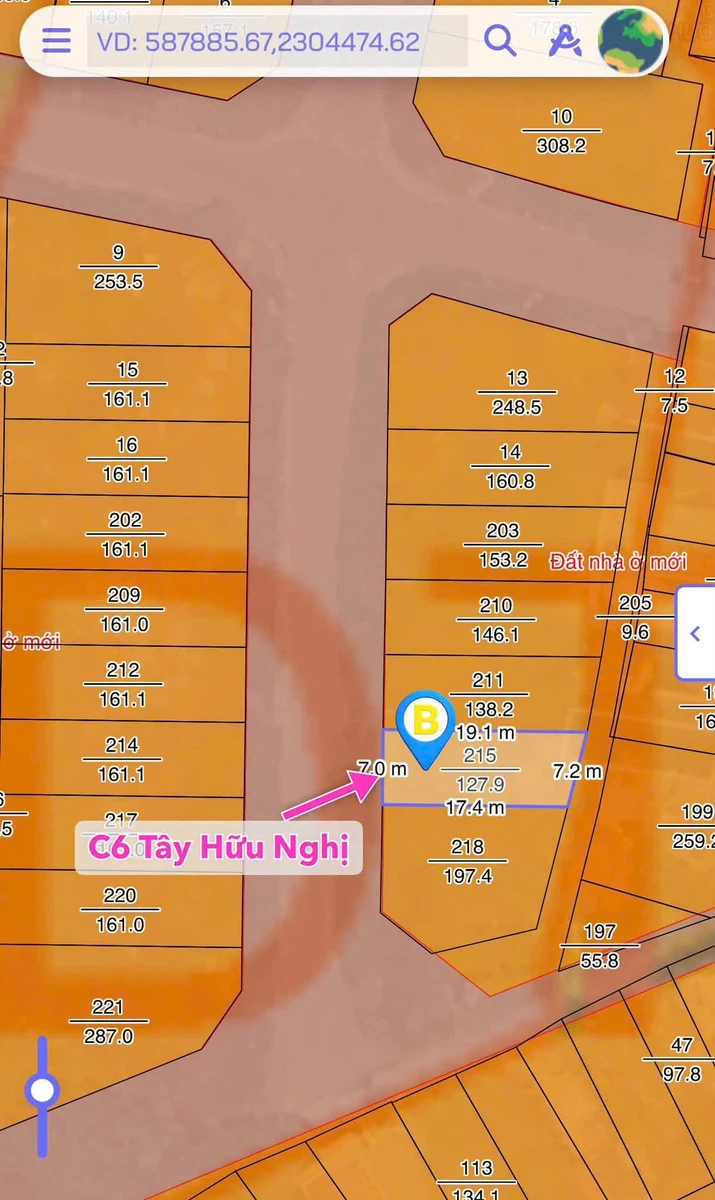 Bán đất Tây Hữu Nghị, 133,7 m², 2 tỷ 1 - Ảnh thu nhỏ 2