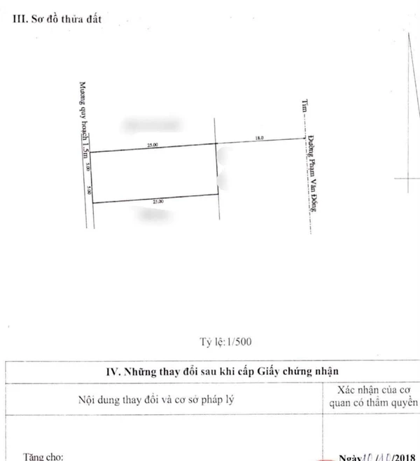 Bán đất mặt tiền Phạm Văn Đồng 250m2 TP Huế giá 2 tỷ