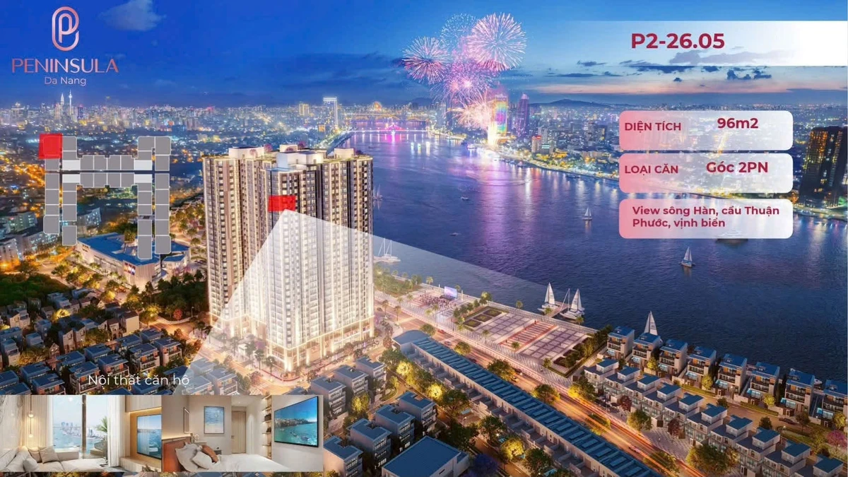 Bán căn góc 2PN 96m² Peninsula Đà Nẵng 6,8 tỷ - Ảnh 1