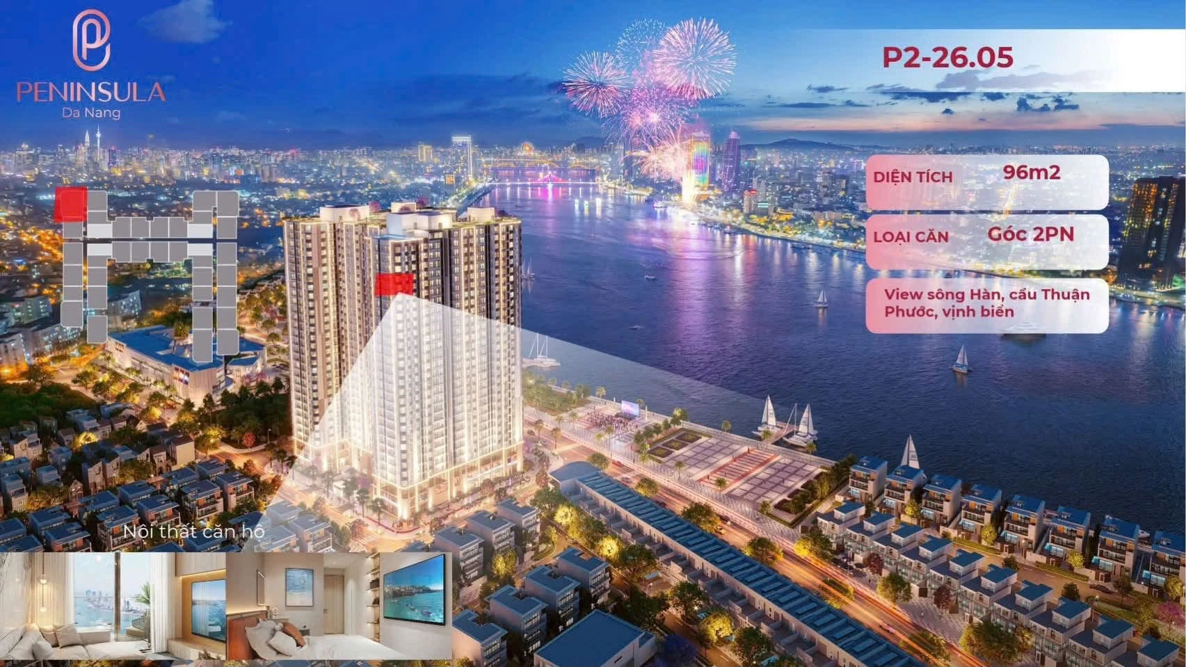 Bán căn góc 2PN 96m² Peninsula Đà Nẵng 6,8 tỷ - Ảnh 1