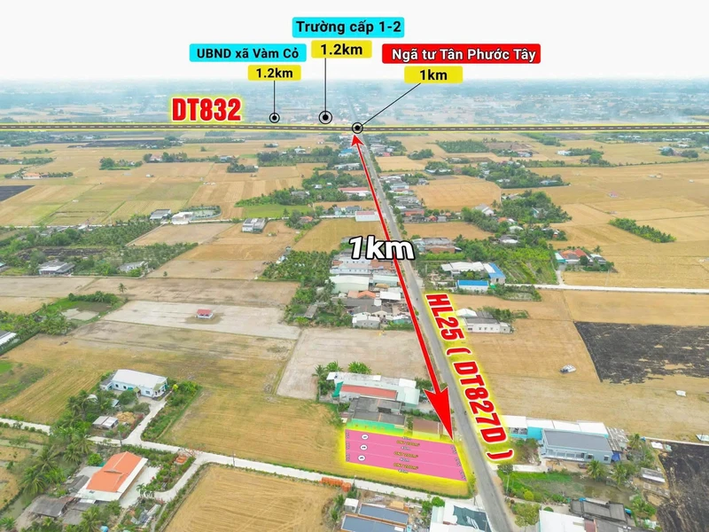Bán đất mặt tiền HL25, 200m² ở Tây Ninh, 1 tỷ 450 triệu