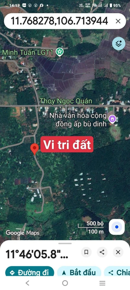 Bán đất 1ha1 mặt tiền 300m đường bê tông Củ Chi 1.5 tỷ - Ảnh thu nhỏ 2