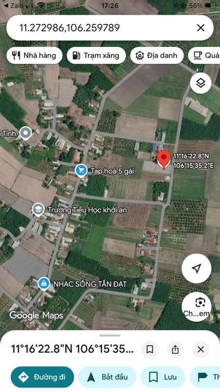 Bán đất thổ cư 5x34 mặt tiền đường nhựa Tây Ninh