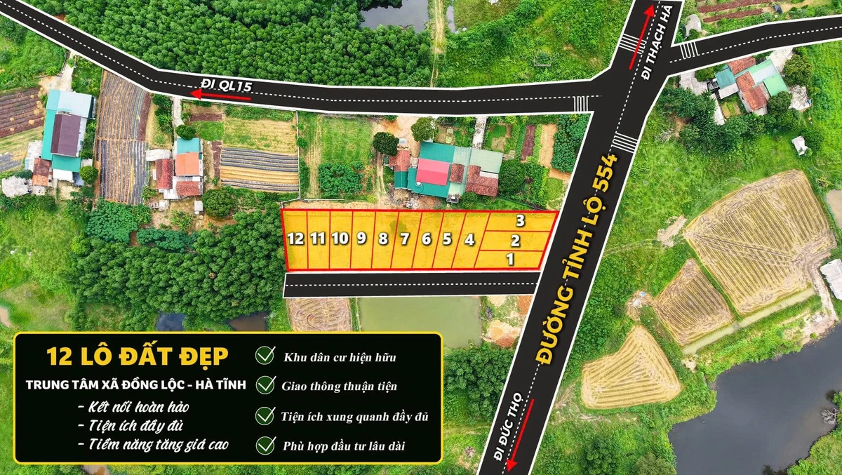 Bán đất nền dưới 300 triệu mặt tiền 7m tại thôn Lĩnh Xã, Đồng Lộc, Hà Tĩnh - Ảnh thu nhỏ 2