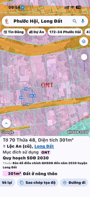 Đất biển Lộc An 300m², cách biển 200m, 4 tỷ 9