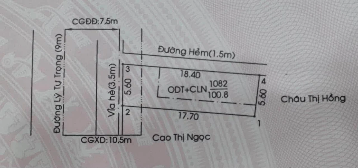 Bán đất mặt tiền Lý Tự Trọng Phú Thọ 74.5m² giá 5 tỷ - Ảnh thu nhỏ 2