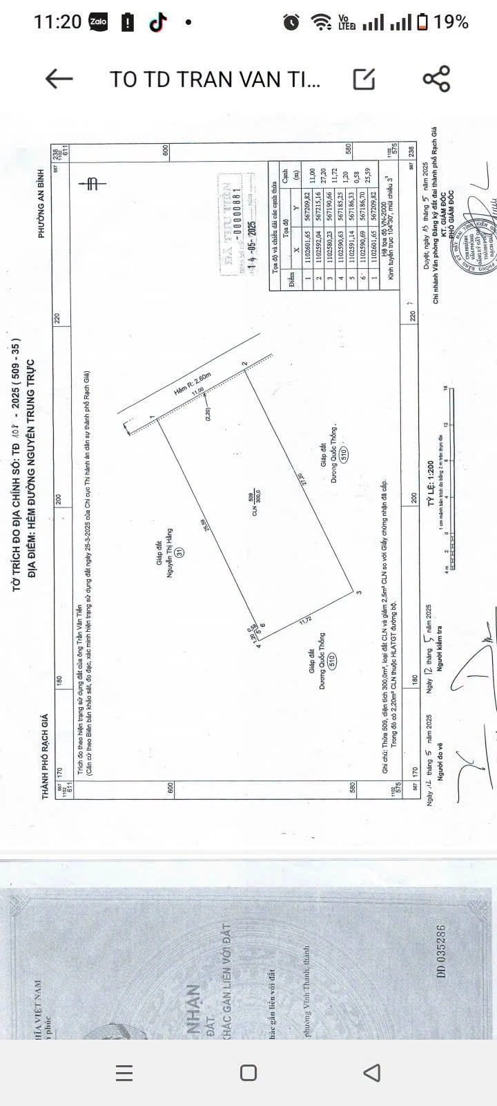 Bán đất hẻm 863 Nguyễn Trung Trực An Bình Rạch Giá 297m2 - Ảnh 1
