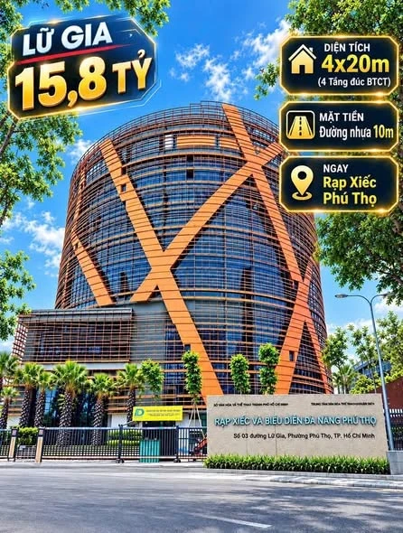 Bán nhà mặt tiền Rạp Xiếc Phú Thọ, 4x20m, 80m2, 3 lầu - Ảnh 1