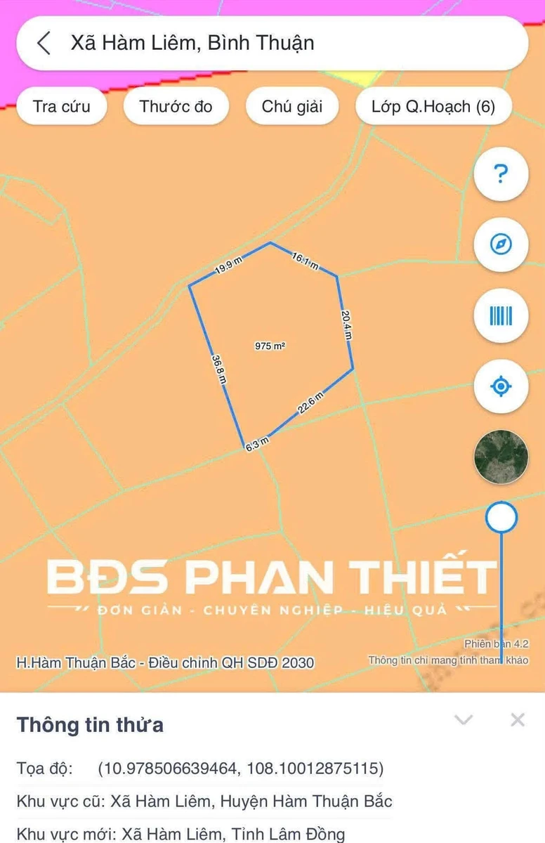 Bán đất vườn Hàm Liêm 976m² đường bê tông 5m - Ảnh thu nhỏ 4
