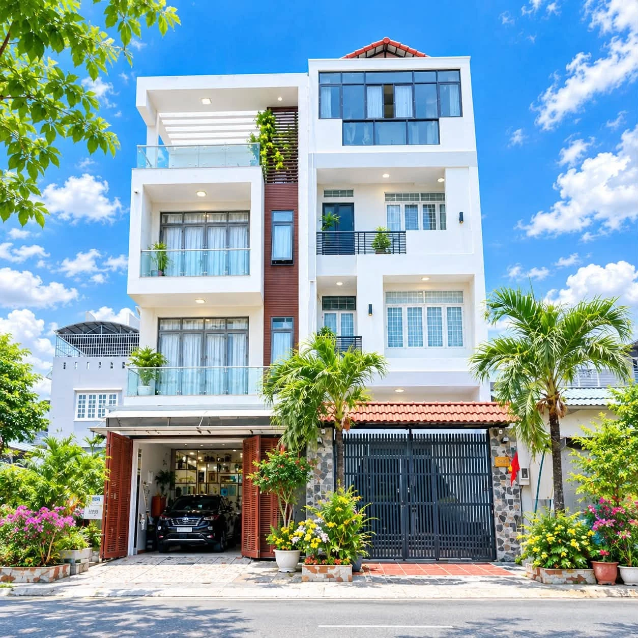 Bán nhà phố 4 tầng 90m² 6PN đường Nguyễn Lương Bằng, KDC Phú Mỹ, Quận 7 - Ảnh 1
