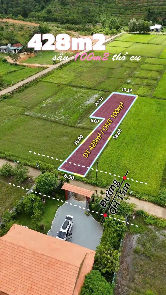 Bán đất 428m2 Đạ Tẻh Lâm Đồng 259 triệu - Ảnh 1