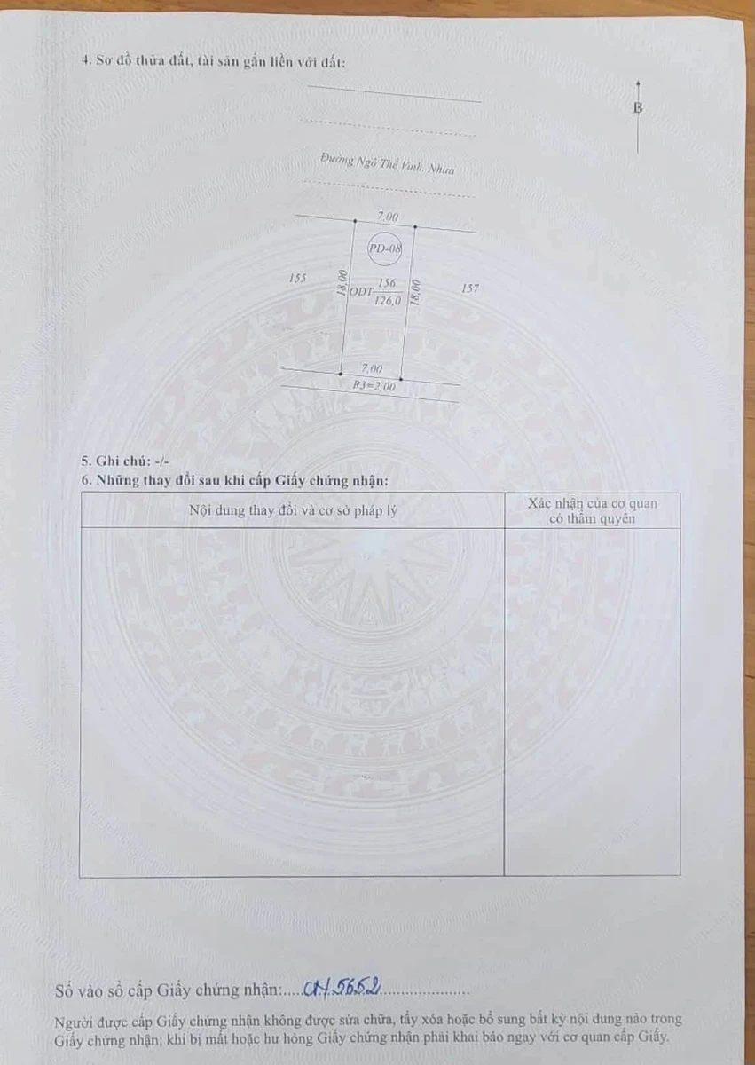 Bán đất 126m2 Ngô Thế Vinh 4 tỷ 4 - Ảnh thu nhỏ 4