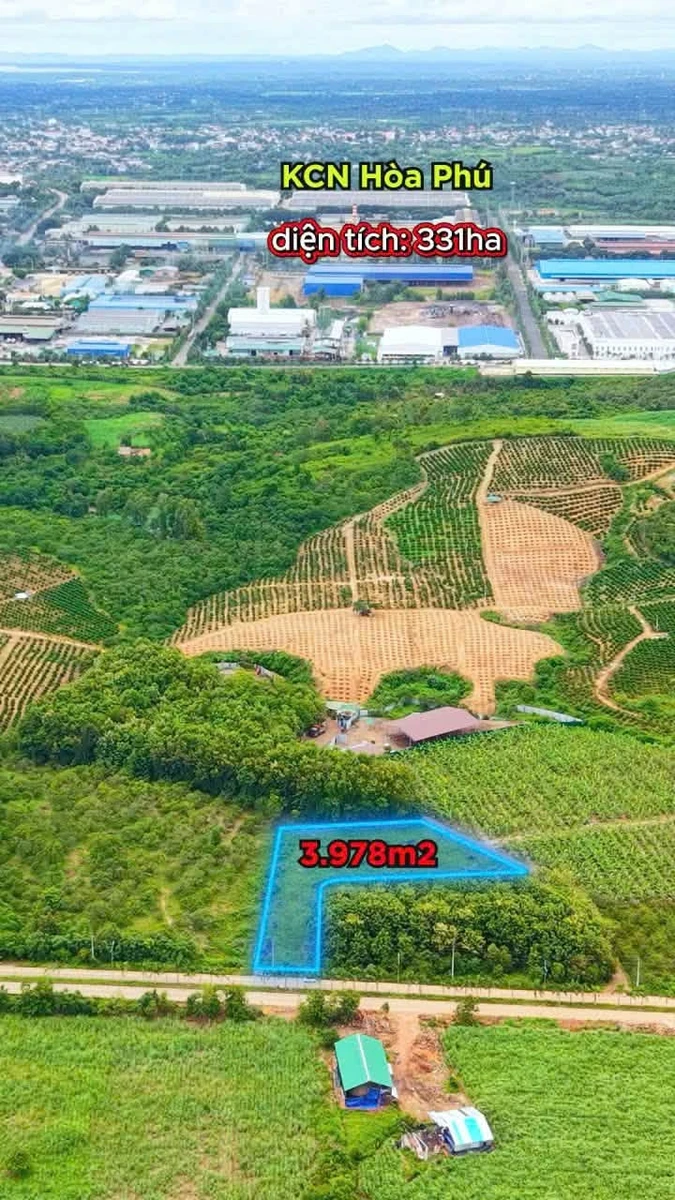 Bán đất 2 mặt tiền 4000m² gần KCN Hòa Phú, Đắk Lắk giá 1,75 tỷ - Ảnh thu nhỏ 2