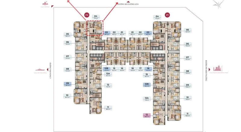 Bán căn hộ 2PN view Sông Hàn 77,6m² Đà Nẵng giá 4 tỷ
