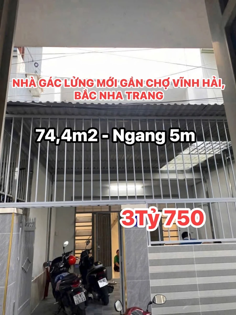 Bán nhà 2PN gần chợ Vĩnh Hải, Nha Trang, 74m2 - Ảnh 1