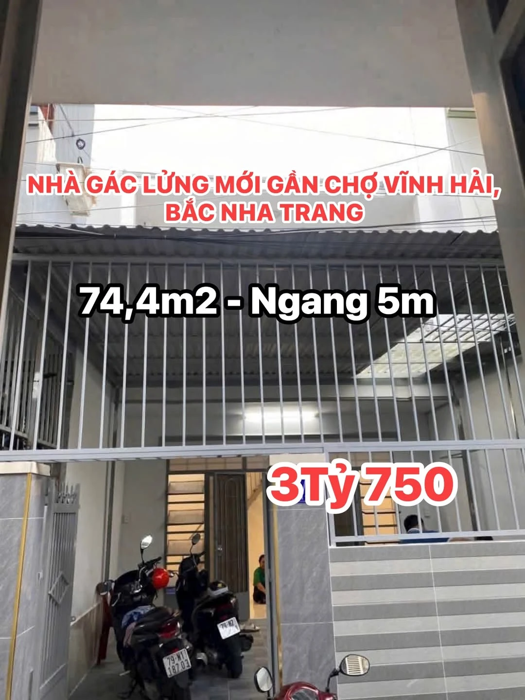 Bán nhà 2PN gần chợ Vĩnh Hải, Nha Trang, 74m2 - Ảnh 1