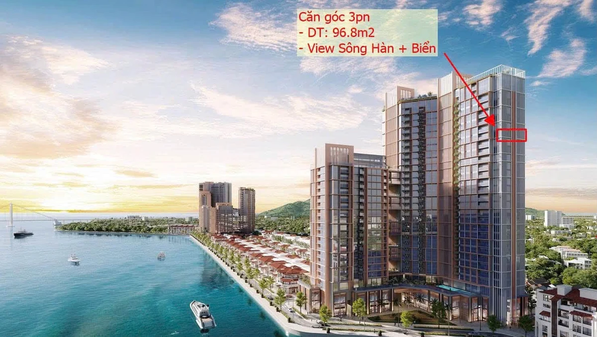 Bán căn hộ góc 3PN 96.8m2 view sông Hàn và biển Mỹ Khê, Đà Nẵng, giá 7,9 tỷ - Ảnh thu nhỏ 2