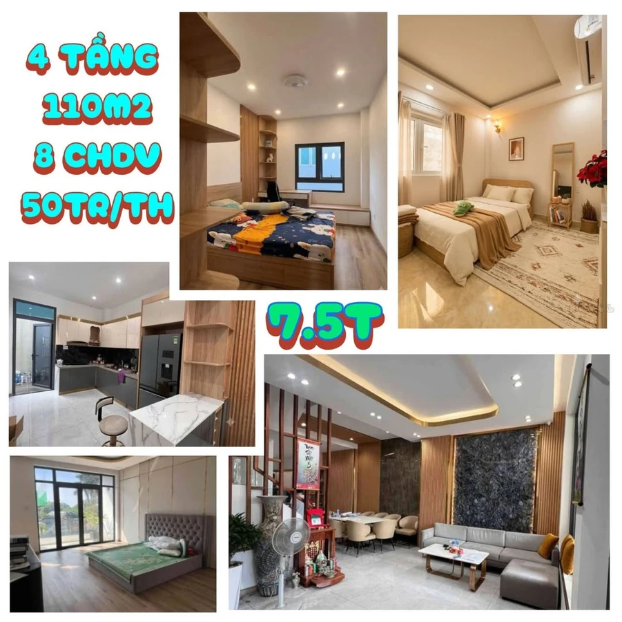 Bán nhà 4 tầng 110m2 có 8 CHDV, hẻm xe hơi, Tam Bình, Thủ Đức, giá 7,5 tỷ - Ảnh 1