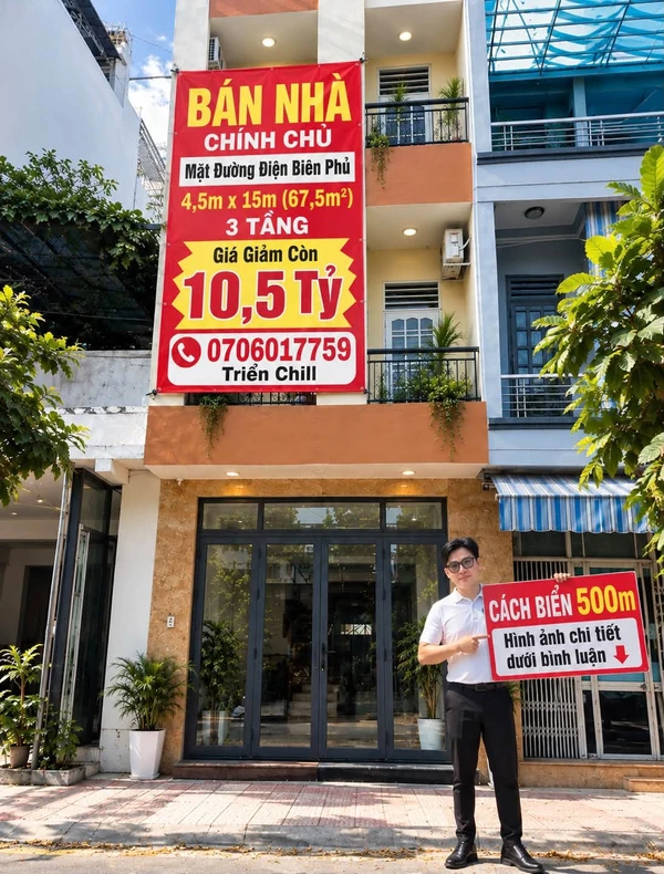 Bán nhà mặt tiền 67,5m² 3 tầng kinh doanh Nha Trang
