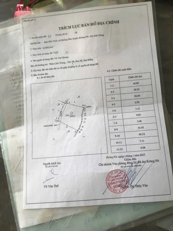 Bán đất Quảng Phú Lâm Đồng 2.2 ha giá 2.5 tỷ