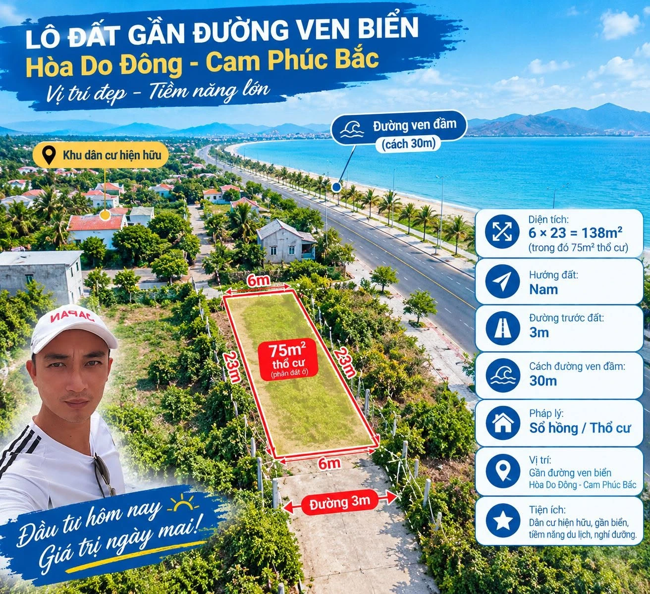 Bán đất Hòa Do Đông Cam Phúc Bắc 133m² 1 tỷ - Ảnh 1