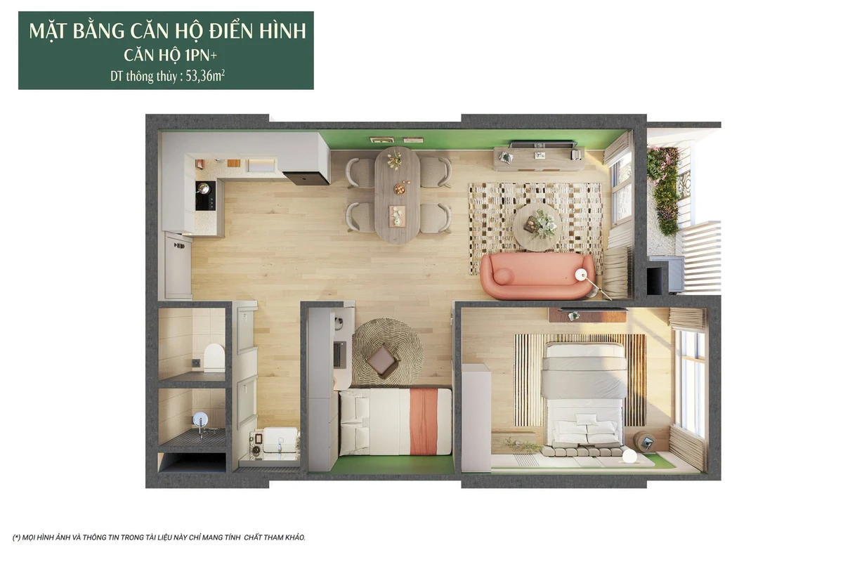 Bán căn hộ 2PN The Charm 61m² view sông biển Nha Trang 4,75 tỷ - Ảnh thu nhỏ 3