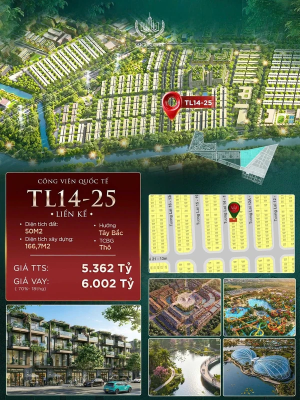 Bán nhà liền kề góc 50m2 phân khu Global Park, giá 5,362 tỷ