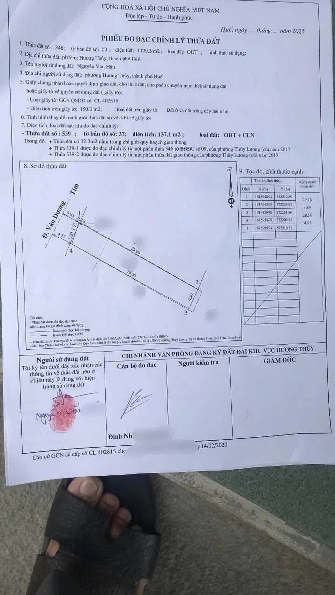 Bán đất mặt tiền Vân Dương Phú Bài Huế 137m2 1.4 tỷ - Ảnh thu nhỏ 5