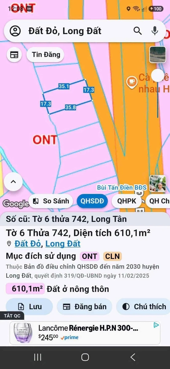 Bán đất mặt tiền Long Tân 610m² Bà Rịa Vũng Tàu - Ảnh thu nhỏ 5