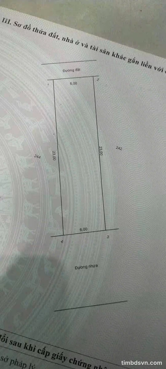 Bán nền đất 138m² Khu Công An Đông Thành Vĩnh Long 1 tỷ 400 triệu - Ảnh thu nhỏ 3