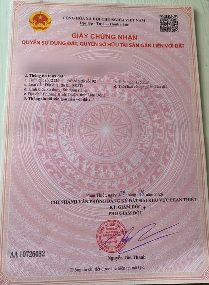 Bán đất thổ cư 125m2 Phan Thiết, Bình Thuận - Ảnh thu nhỏ 2