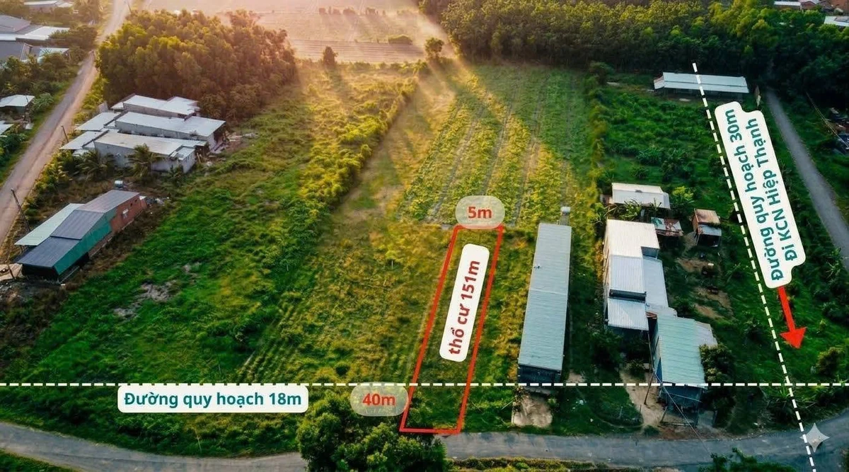 Bán đất thổ cư 150m2 mặt tiền nhựa tại Phước Thạnh, Gò Dầu, Tây Ninh giá 700 triệu - Ảnh thu nhỏ 2
