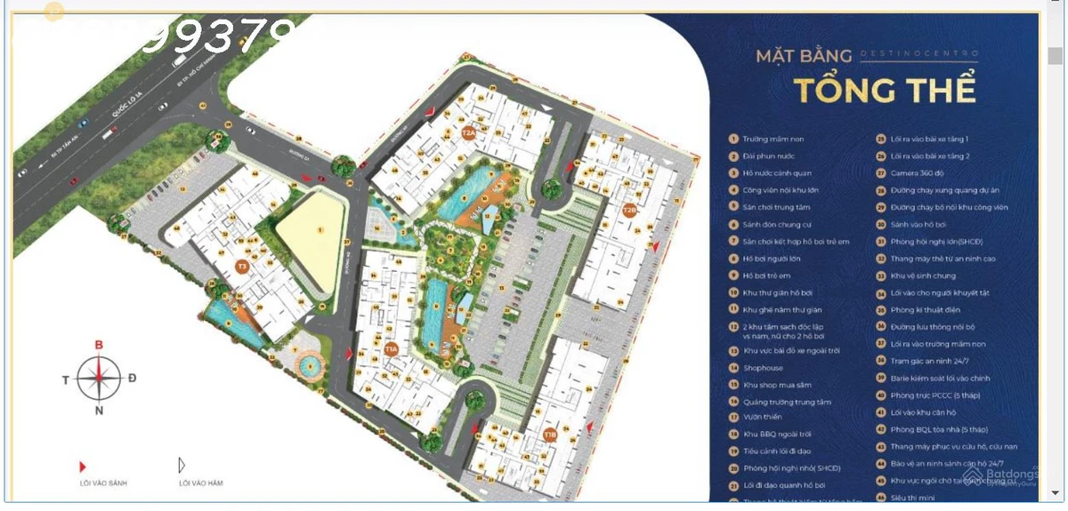 Căn VIP - Siêu hiếm 2PN, 2WC, DT 56m2 tại T1A - 12A.11, Destino Centro, giá 2,1 tỷ - Ảnh thu nhỏ 3