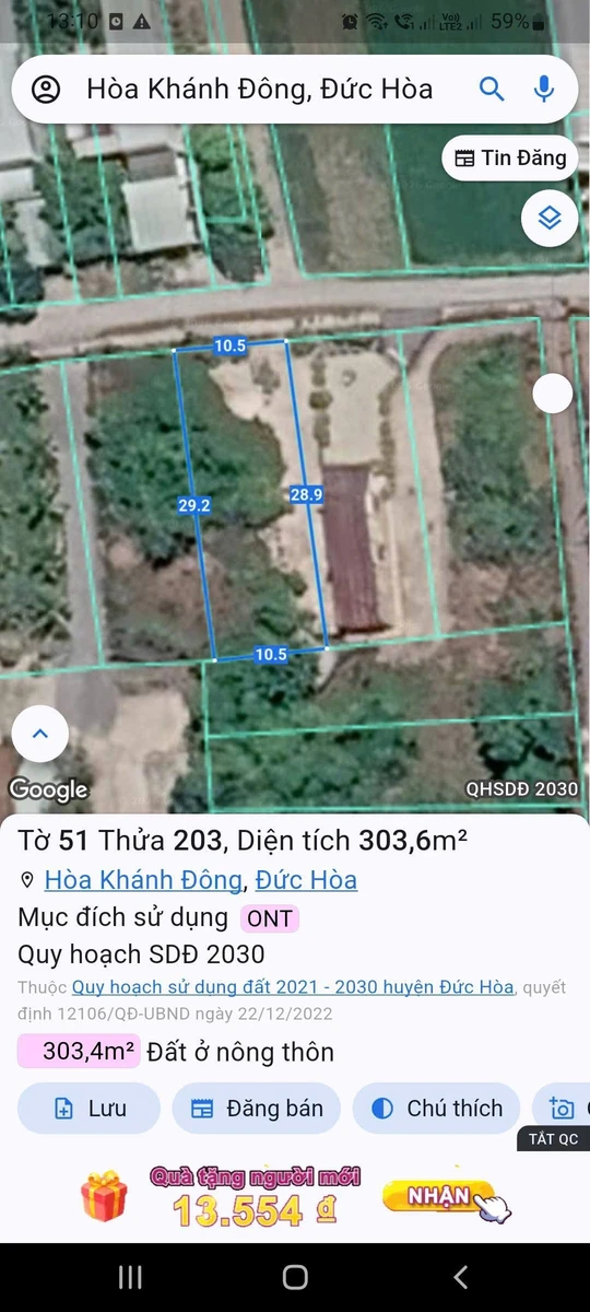 Bán đất 10.5x29m full thổ cư Bàu Sen Hóc Môn 2 tỷ - Ảnh thu nhỏ 5